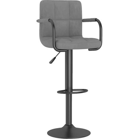 Maison Exclusive - Barhocker Hellgrau Samt (1/5)