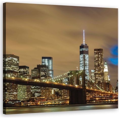Tableau déco Pont de la ville de New York 30x30 (1/5)