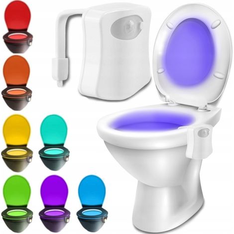 Lámpara LED MX0188 para inodoro, luz nocturna con sensor de movimiento.