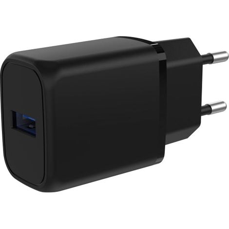 Caricatore da muro USBA QC 30 18W 3A Nero