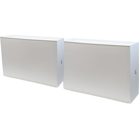 SET 2 SCARPIERE IN PROPILENE 51 X 17 X H39 CM COMPONIBILI IMPILABILI BIANCHE
