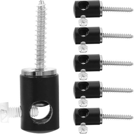 Lot de 6 crochets décoratifs pour suspension lumineuse, accessoires pour suspension de luminaires suspendus.-3.5X1.4X1.4CM-Black (1/4)