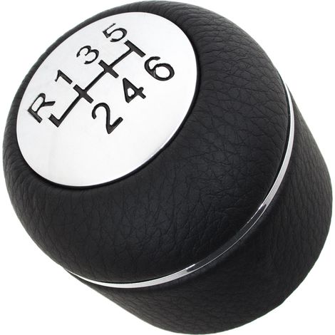 Pomello del cambio Alfa Romeo Spider 05-11 NERO + ARGENTO 6 MARCE (1/5)