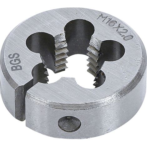 Bgs Technic – Filière M16 x 2.00 – Filetage métrique pas standard – Ø extérieur 38.1mm – Acier spécial GCr15 pour filetages propres