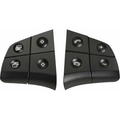Pulsanti di ricambio Ulisem per comandi al volante per Mercedes Benz W164 W245 W251 ML GL BR Class, neri, 4 tasti