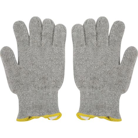 Paire de gants de travail thermiques en coton, résistants à 250°C, gris, protection des mains contre la chaleur. (1/5)