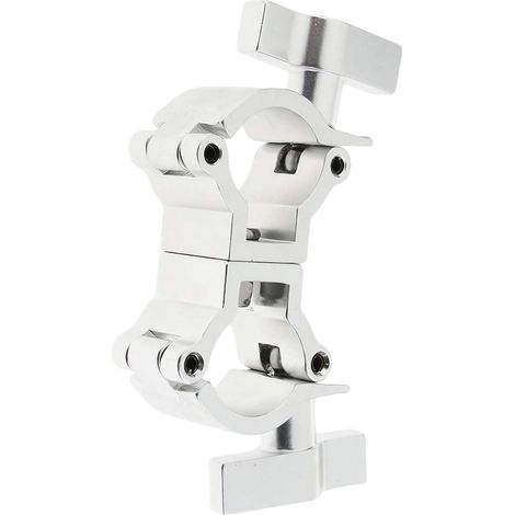 Pince de fixation professionnelle en aluminium pour luminaire de 25 à 30 mm de diamètre pour des configurations rapides, tenue sécurisée, équipement de scène, pince professionnelle (1/5)