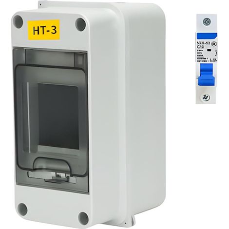 Boîtier électrique résistant aux intempéries avec sectionneur 2 positions pour intérieur et extérieur, boîtier de circuit facile à installer (1/5)