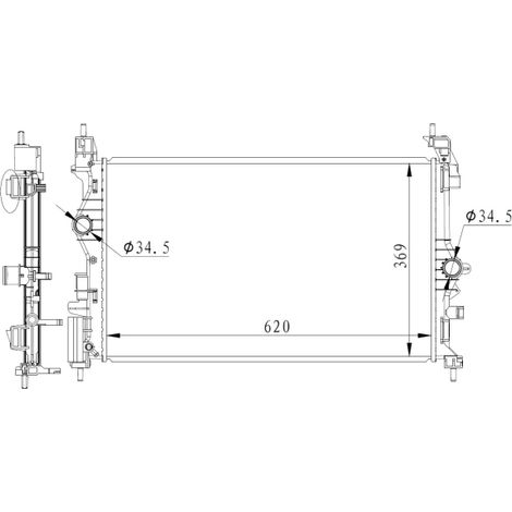Radiateur, refroidissement du moteur NRF 59272 OPEL 1300361 1300379 13440199