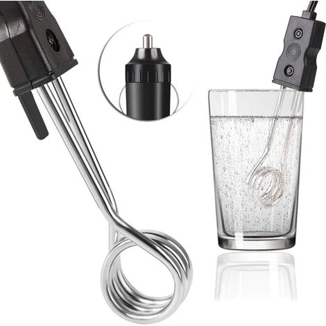 SJLERST Thermoplongeur 200 W 24V Chauffe-Eau d'Immersion de Voiture Camping de Voyage Pique Nique Chaufferettes