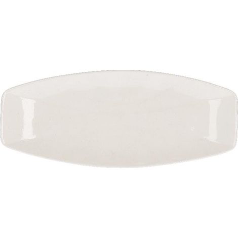 Piatto Vassoio Smussato in Porcellana Bianca Ovale 30,5 x 12,5 cm (1/2)