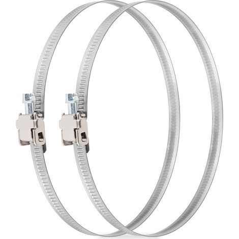 colliers de serrage professionnels 2 ensembles de colliers de serrage de tuyau en acier inoxydable 150mm avec vis sans fin pince de courroie de courroie de serrage de tuyau pour (1/5)