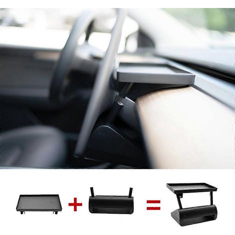Plateau de rangement magnétique pour console centrale, derrière l'écran, pour Model 3/Y (1/4)