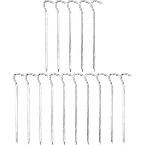 15 piquets de tente en aluminium pour fixer le sol lors de vos sorties camping. (1/5)