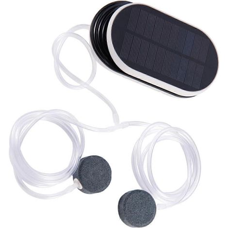 Aérateur de bassin solaire avec batterie intégrée, adapté aux aquariums et aux bassins de jardin. (1/5)