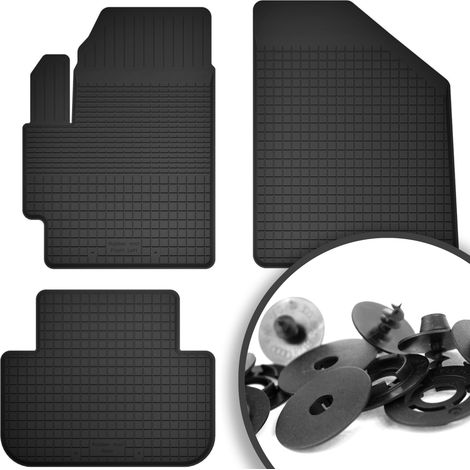Tappetini in gomma + fermi per: monovolume Citroen C3 Picasso (2008-2017)