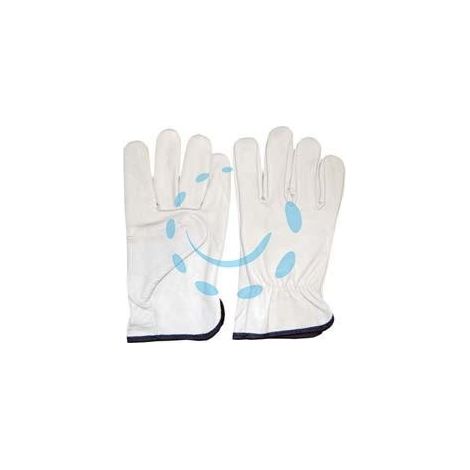 GUANTI DA LAVORO IN PELLE BOVINA BIANCO - tg.9