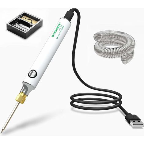 DEESSE SHOP - Kit de fer à souder, outil de soudure de fer à souder 8W, kit de soudure à température réglable 300-450 ° C avec station de soudure, fil de soudure (1/5)
