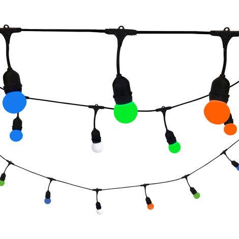 Catena luminosa esterna 5,6m 10xE27 36V IP44 Polux (1/5)