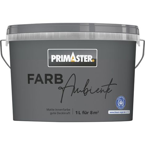 Primaster Farbambiente Wandfarbe matt stahlgrau 1 L Innen