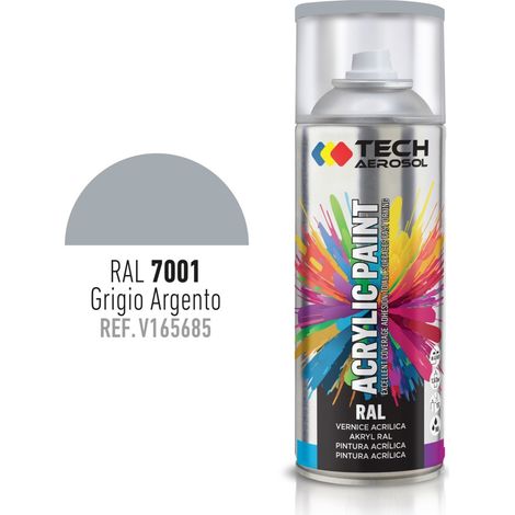 SPRAY ACRILICO GRIGIO ARGENTO 400ML RAL 7001.