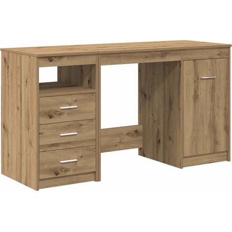 Maison Exclusive - Scrivania con armadietto in Legno Multistrato Rovere Artigianale