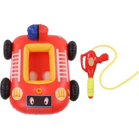 Summer Inflatable Fire Boat Car Shaped Babies Swim Float Boat Pool Float For Kids Red