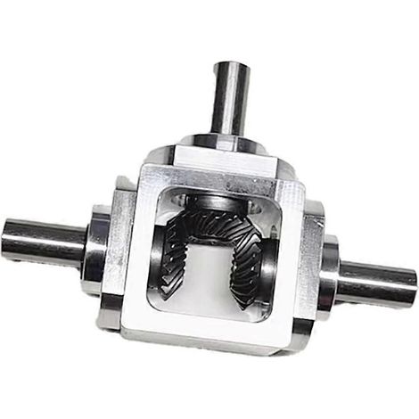 Petit collecteur en T 1:1, arbre de diamètre 10 mm, boîte de vitesses à angle droit, boîte de vitesses à engrenages coniques, rotation inverse double (1/5)