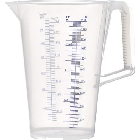 Misurino da cucina 2l blu scala stampata PP