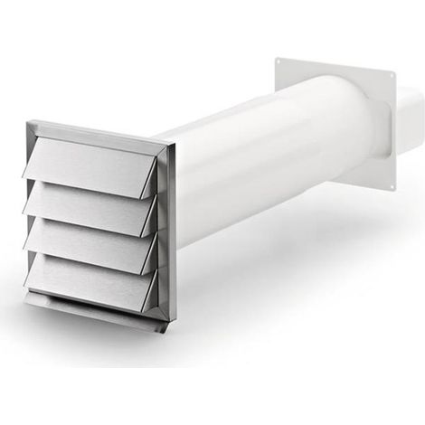 Naber COMPAIR System Ø 125 Klima-E flow 125 Mauerkasten Jalousie Edelstahl (1/2)
