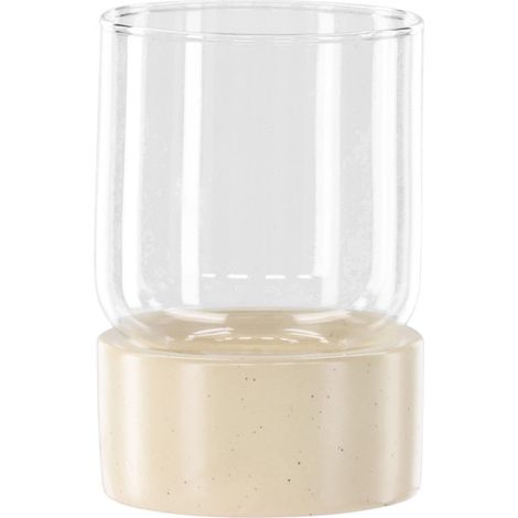 Lanterne en Verre "Vica" 12cm Beige (1/4)