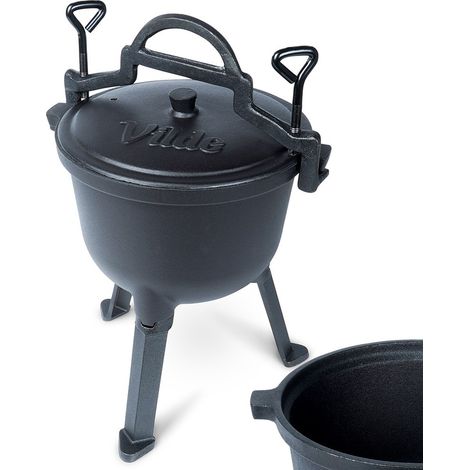 Chaudron en fonte sur pieds avec couvercle, ligne de moulage 4 l (1/5)