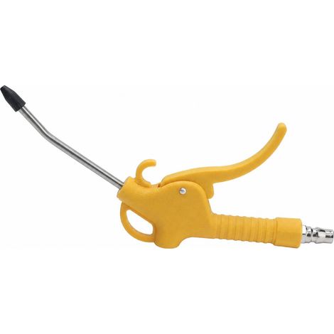 Pistola de aire comprimido de ABS, acero inoxidable y latón, estilo corto amarillo. (1/5)