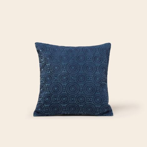 Housse de coussin en Velours brodé de fil coton SOLAYA (1/4)