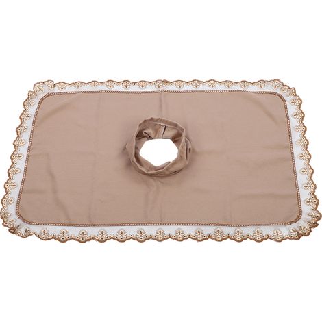 Housse de table de massage spa avec trou, alèse pour lit de soin, couvre-chef beige clair, usage esthétique (1/5)