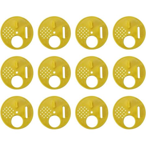 12 Pièces Disque 4 Positions en Plastique 6.8cm pour Apiculteur Apiculture Nucléi (1/5)