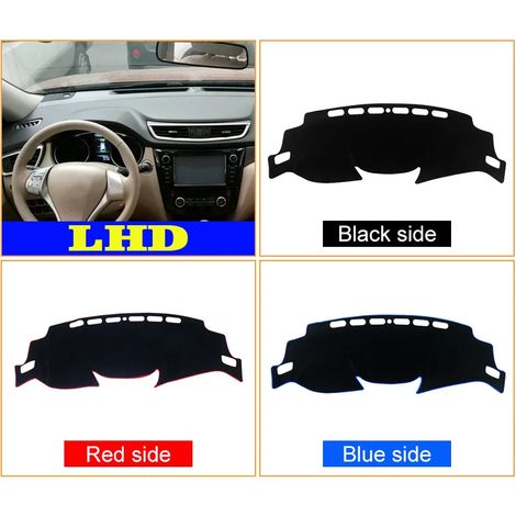 (Côté noir T32 LHD) Convient aux Nissan Qashqai J11 X-Trail X-Trail T32 2014-2019. Housse de tableau de bord, tapis de protection solaire, accessoires pour tableau de bord et console centrale. (1/5)