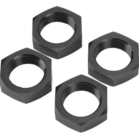 4 Écrous de Moyeu Hex 24mm en Alliage d'Aluminium Haute Résistance pour ARRMA Outcast Kraton 8S 1/5 - Noir (1/5)