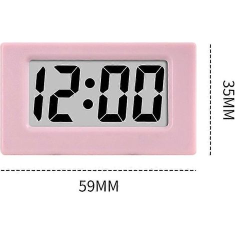 Mini réveil électronique numérique à écran LED, horloge de bureau noire (1/4)