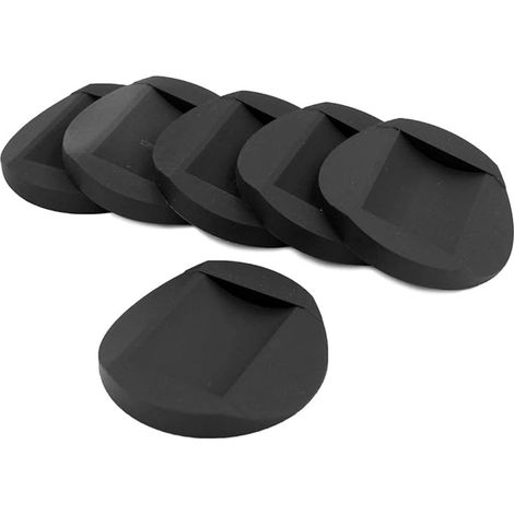 SHINING HOUSETapis de meubles antidérapants, lot de 6 – Noir (7,5 L x 7,5 l x 1 cm)