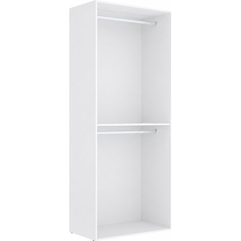 Módulo Vestidor 80 cm Dressy con Fondo Reversible - Blanco / Natural (1/5)