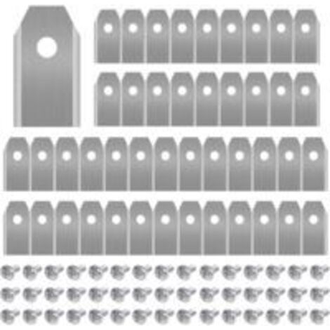 FENOPLASTICA45 x Lames de Rechange en Titane, Lames de Tondeuse à Gazon pour Toutes Les Tondeuses Robotiques Husqvarna Automower, Gardena, Yardforce, Robuste (3g / 0.75mm) avec Vis (1/5)