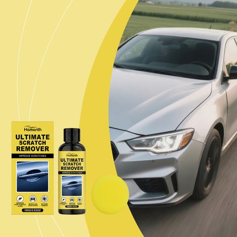 Car scratch care cream for daily maintenance and restoration of exterior paint scratches, cleaning, maintenance, and polishing -- 100g + sponge -- BIEMMEDUE (1/5)