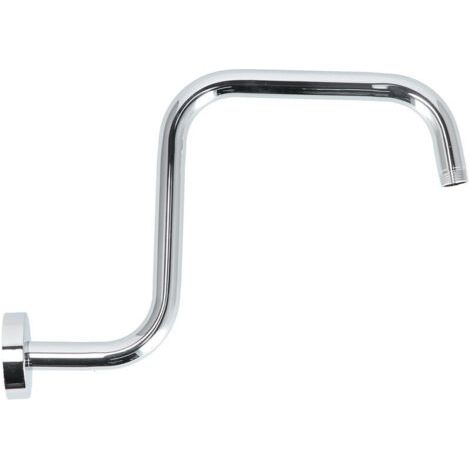 13in S Forme Bras De Douche Américain En Acier Inoxydable Pommeau De Douche Riser Extension Support Salle De Bains AccessoireGalvanisation (1/4)