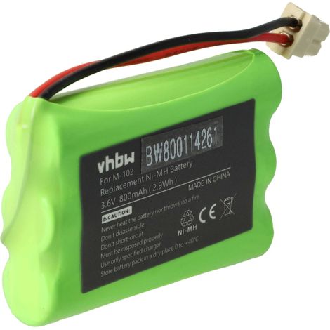 vhbw Akku kompatibel mit Maxuss M102, M-102 schnurlos Festnetz Telefon (800 mAh, 3,6 V, NiMH)