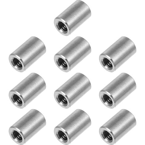 IMIKEYA Lot de 10 écrous connexion ronds en acier inoxydable pour