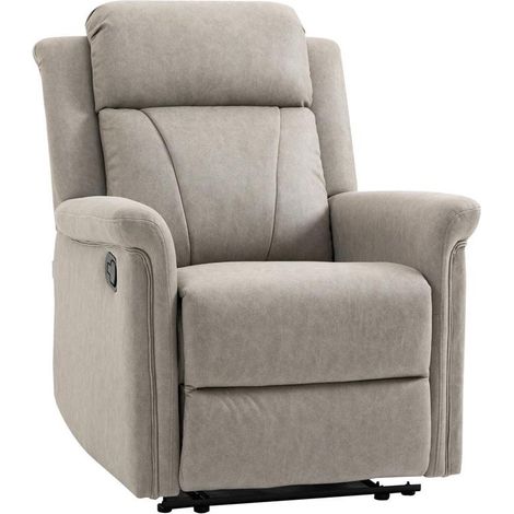 POLTRONA RECLINABILE MANUALMENTE FINO A 135° 78 X 96 X 102 CM GRIGIO (1/5)