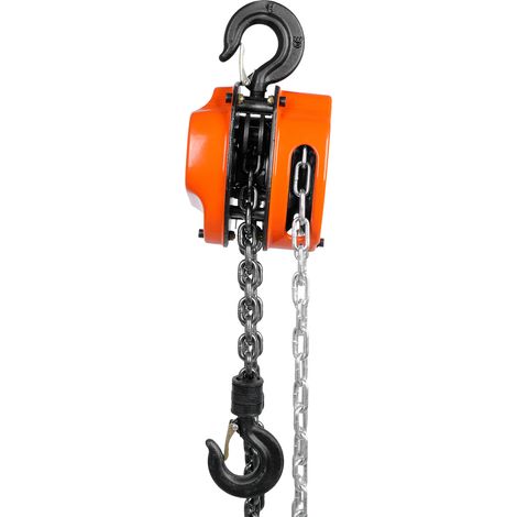 Mophorn Manueller Kettenzug von,1 Tonne (2200 lbs) Tragkraft,20 Fuß,G80 verzinkter Kohlenstoffstahl,Doppelklinkenbremse,automatische Kettenführung und 360° drehbarer Haken,für Garage,Fabrik,Dock (1/5)