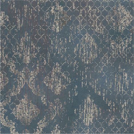 Baroque wallcovering wall Profhome 786724 hot embossed non-woven wallpaper textured with ornaments and metallic highlights blue silver blue grey 5,33 m2 (1/5)