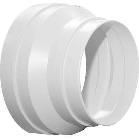 Unelvent – Réduction conique plastique D 160/125 mm – Raccord VMC pour ventilation – Conception optimisée pour espaces confinés – S&P